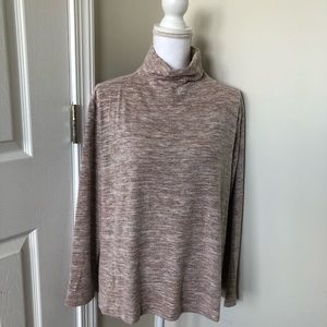 Rain New tags turtleneck sweater tan/brown/cream L